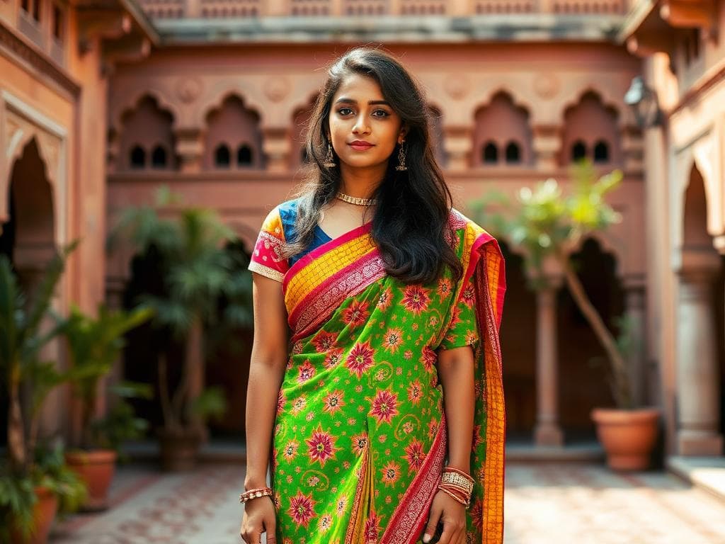 Ethnic wear styling  Rajasthani Bandhani print saree