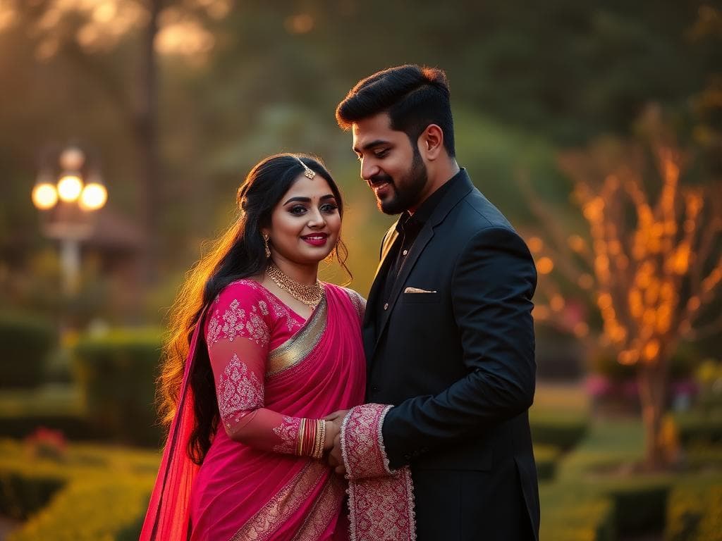 Celebrity couple styled for media event