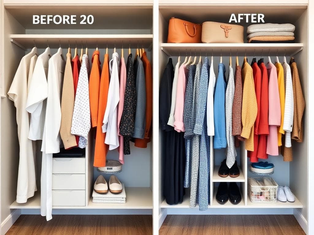 Before and after wardrobe makeover service by StyleBuddy in India