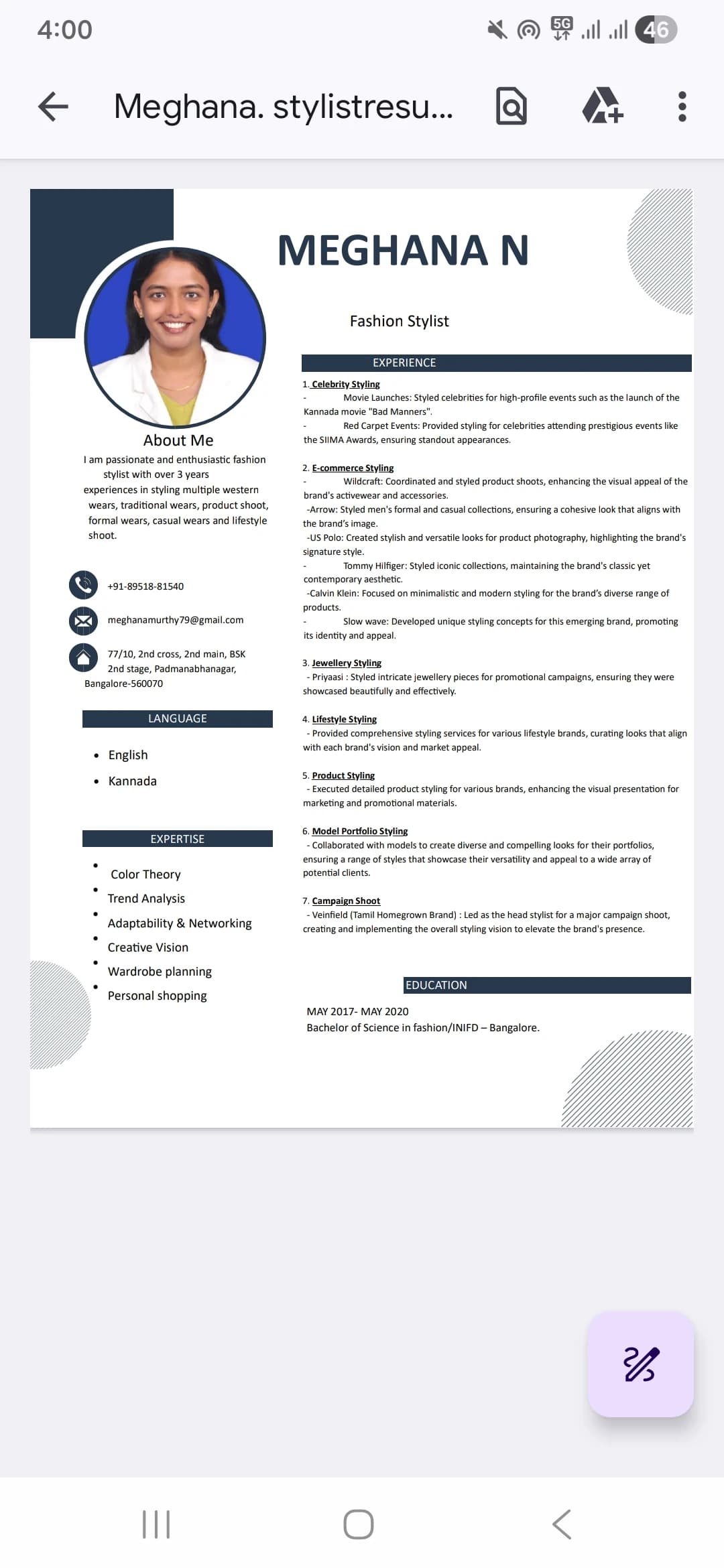 Meghana N - in Bangalore