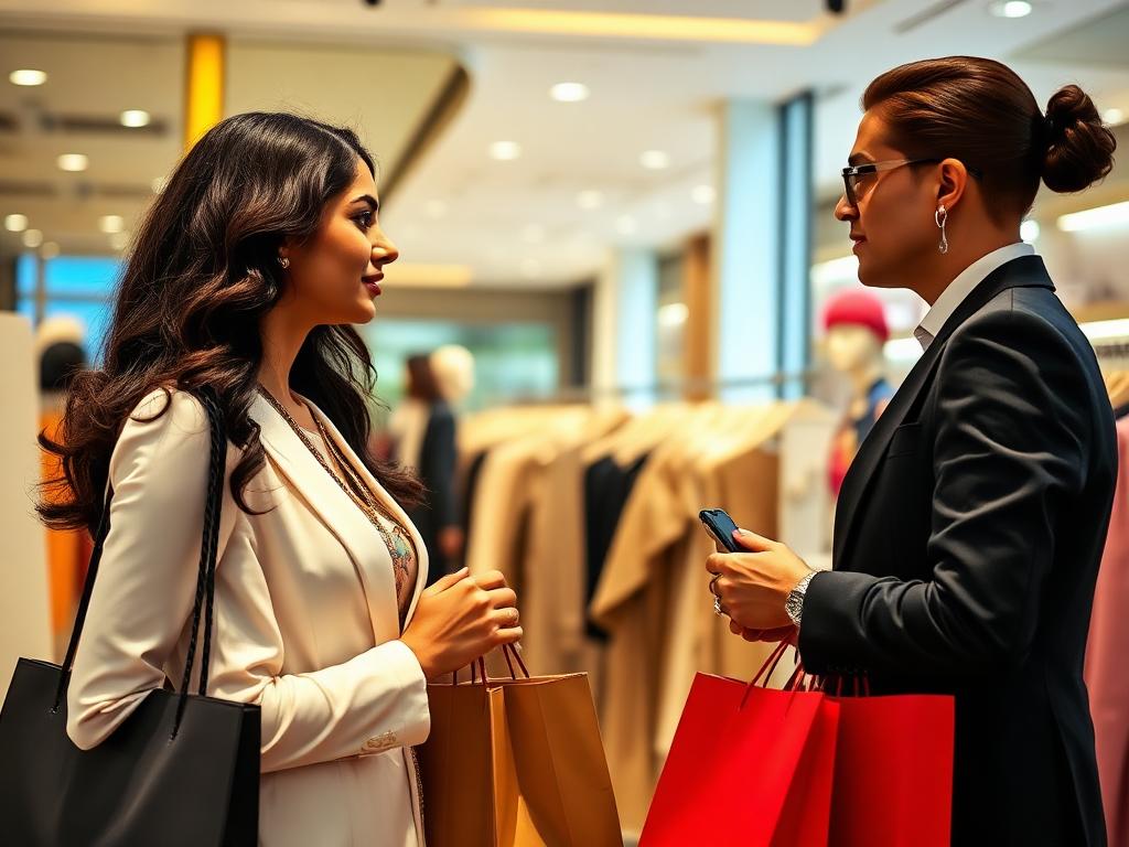 Shopping for grooming products with expert grooming consultant